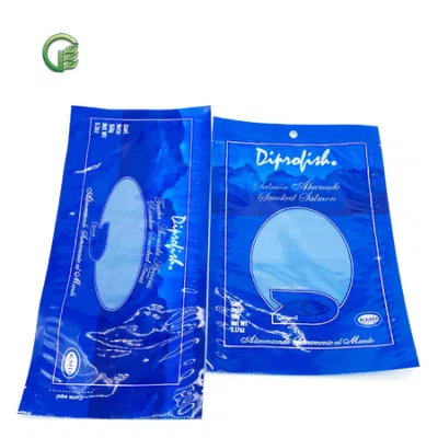Cutsomized Plastic Laminated Vacuum Packaging Bag Meat Chicken Beef Fish Frozen Food Pouches 3 Side Seal Flexible Pouch
