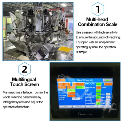 Auto Dry Food Weighing Packing Line Dry Fruits Packing Machine Dried Mango Packaging Machine Dry Fish Seaweed Packing Machine