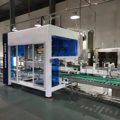 Leadworld Packaging Machinery Prepared Foods Ready to Eat Meals Beverage Milk Automatic Case Carton Packer Line