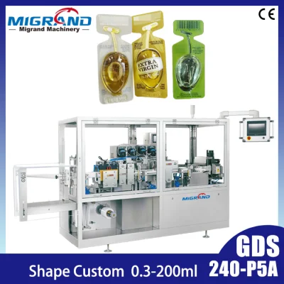 Automatic Plastic Ampoule Vial Thermoforming Filling Sealing Packaging Machine for Single Dose Olive Oil