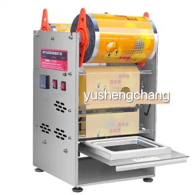 Lock Fresh Box Sealing Machine Duck Cargo Cooked Food Marinated Flavor Sealing Film Machine Malatang Round Bowl Takeaway Food Box Packing Sealing Machine