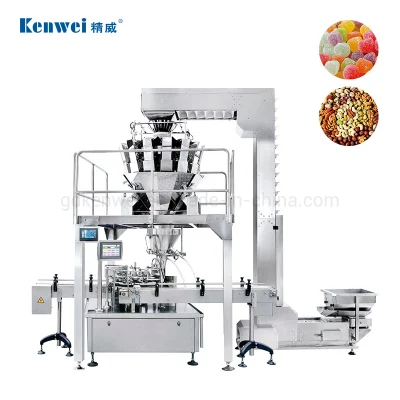  Fully Automatic Multihead Weigher Canning Weighing Food Multi-Function Packing Machine for Filling Sugar Nuts Chips Packaging Machine Price