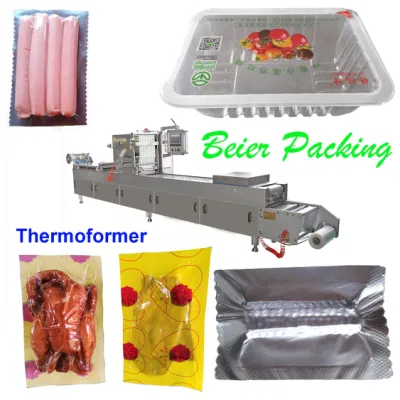  Film Stretching Vacuum and Nitrogen Filling Thermoforming Packing Machine for Food/Meat/Vegetable