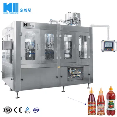 Factory Price Automatic Ketchup / Tomato Sauce / Fruit Jam/ Paste Cream Honey Glass Bottle Pet Bottle Piston Type Filling and Capping Machine