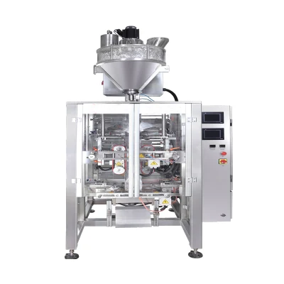Automatic Inclined Vertical Form Fill Seal Packing Machine Live Fish Frozen Poultry Seafood Peanut Butter Pouch Filling Machinery Food Packaging Machines
