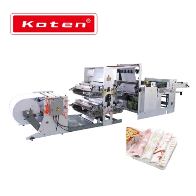  Automatic Roll Paper Flexo Printing Machine for Hamburger Sandwich Fast Food Packaging Bag Paper, Exercise Book Flexographic Printing Ruling with Cross Cutting