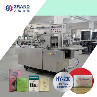  Automatic BOPP Soap Bag Tea Overwrapper Small Food Health Product Carton Box Film Packaging 3D Cellophane Wrapping Machine