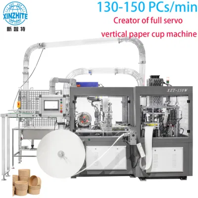  Disposable White Kraft Paper Soup Cup Bowl Take Away Lunch Packing Takeout Food Packaging Bucket Forming Machine