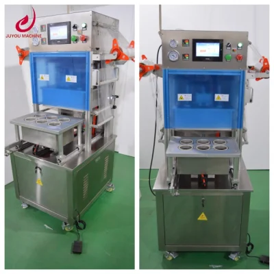Pneumatic Gas Flushing Fresh-Keeping Nitrogen Gas Filling Modified Atmosphere Packaging Map Tray Sealing Machine