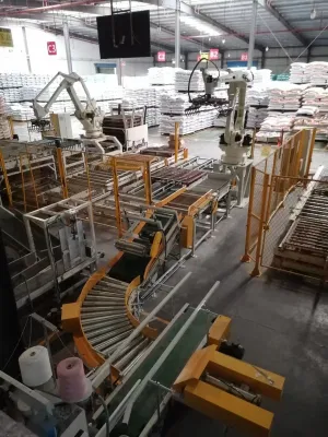 Fully Automatic Packing Line Hamburger/ Burger/ Buns/ Cake/ Hot Dog/ Bread Packaging Wrapping Machine with Slicer