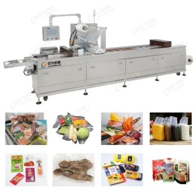  China Factory Automatic Meat Sea Food Fish Shrimp Thermoforming Vacuum Skin Package/Pack/Packing/Packaging Machine