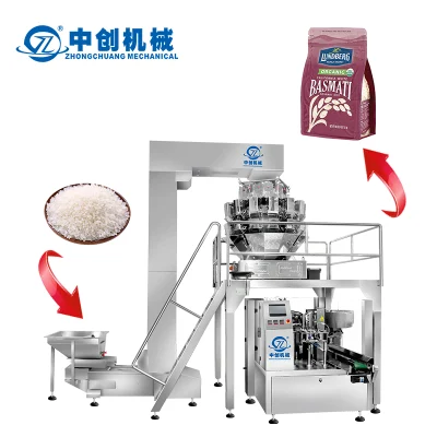  Custom Automatic Rotary Doypack Premade Stand up Pouch Bag 1kg Bag and Ready 5 Kg Meal Rice Packing Machine
