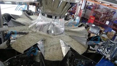  Automatic Cup Measuring Salt Rice Vertical Granules Packing Machine for 1 Kg Sugar Packing Machine Automatic Vertical Pouch Small Potato Chips Snack Packing Mac