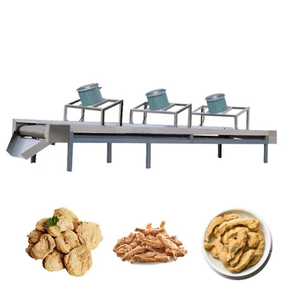 Soya Meat Chunks Nuggets Making Machine Extruder Soya Protein Production Line Machinery