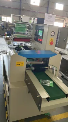 Burger Bun Biscuit/Wafer/Cookie/Sliced Bread/Moon Cake/Bun Small Food Automatic Multi-Function Horizontal Flow Pillow Pack Packing Packaging Wrapping Machine