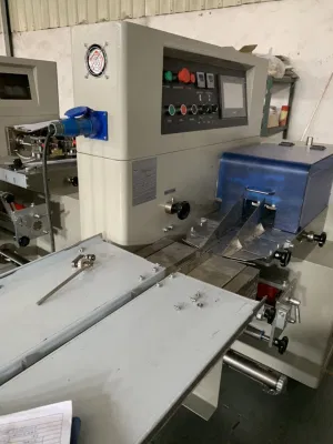 Burger Bun Biscuit/Wafer/Cookie/Sliced Bread/Moon Cake/Bun Small Food Automatic Multi-Function Horizontal Flow Pillow Pack Packing Packaging Wrapping Machine