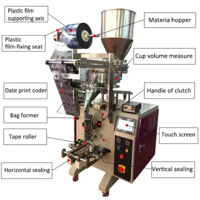 5g 100g 200g 500g 1kg Fully Automatic Grains Rice Beans Microwave Popcorn Sugar Packing Machine