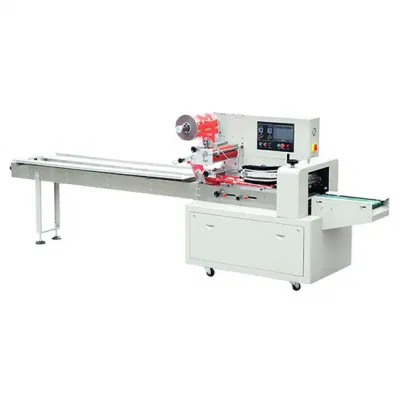 PLC Control Date Ball Protein Bar Automatic Horizontal Wrapper Pillow Packing Machine Cookie Cake Flow Wrapping Machine
