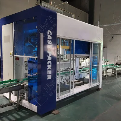 Leadworld Packaging Machinery Prepared Foods Ready to Eat Meals Beverage Milk Automatic Case Carton Packer Line