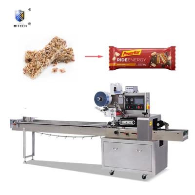 Kl Full Automatic Crunchy Peanut Butter Stick Energy Bar Chocolate Bar Form Fill Seal Wrapping Flow Packaging Packing Filling Sealing Machine