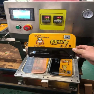 Lunch Box Food Tray Sealing Packing Machine, Tray Sealer Machine