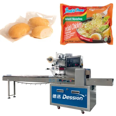  Automatic Stainless Steel Flow Food Packing Packaging Filling Sealing Machine Machinery for Biscuits /Instant Noodles /Breads /Candy /Burgers /Cake /Chocolate