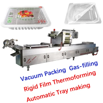 Stretch Film Thermoformer Vacuum Tray Packaging Machine for Food/Fruit/Vegetable/Meat/Mutton/Beef/Fish/Chicken/Juice/Soup
