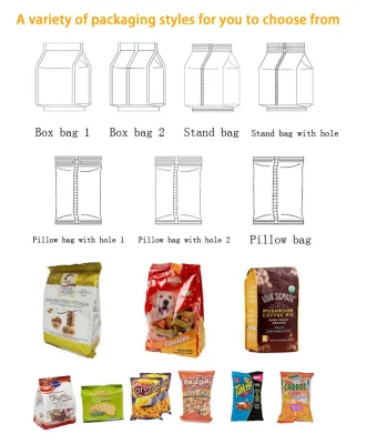 Automatic Inclined Vertical Form Fill Seal Packing Machine Live Fish Frozen Poultry Seafood Peanut Butter Pouch Filling Machinery Food Packaging Machines