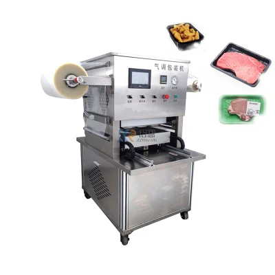  Vacuum Skin Packaging Machine Nitrogen Food Packaging Machine Food Tray Sealing Machine for Dry Tofu Fruit Egg Sealing Machine