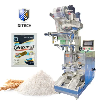  Automatic Vertical Auger Filler Matcha Tea Protein Powder Milk Powder Chili Spices Soup Seasoning Powder Sachet Packaging Packing Filling Machine