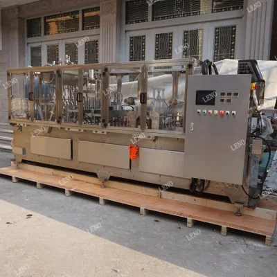  Lunchbox Sandwich Box Vegetable Fruit Packing Film Cut Around Container Heat Seal Linear Type Tray Sealing Machine