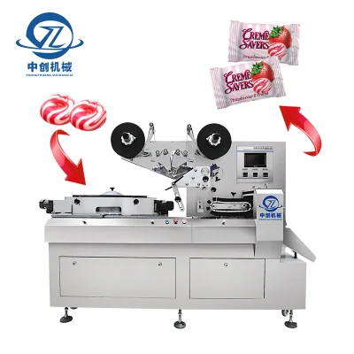  High Speed Full Automatic Plastic Bag|Packaging|Filling|Machine for Pillow Peppermint Toffee Ball Sweets Nougat Chocolate Soft Gummy Candy Packing Machine