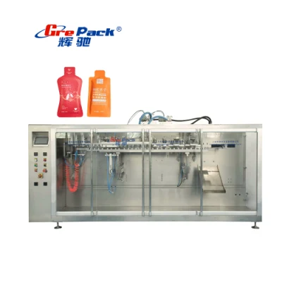  Automatic Filling Sealing Packaging Machine for Food Tomato Chili Salad Jam Sauce Paste Liquid Premade Pouch Packing Machinery