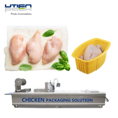Modified Atmosphere Prepared Chicken Breast Leg Meat Vacuum Packaging Machine Equipment