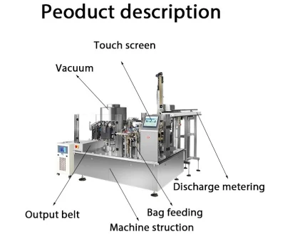 High Speed Automatic Bean Pulses Pouch Rotary Vacuum Packing Machine