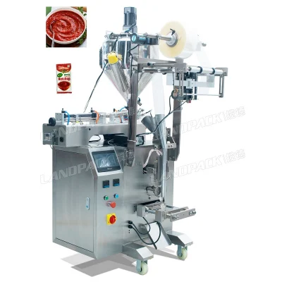 Landpack Ld-320L Automatic Peanut Butter Tomato Ginger Garlic Paste Packing Machinery Machine
