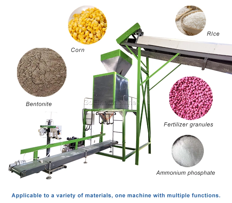 Vertical Rice Wood Pellet Organic Fertilizer Granules Packing Machine of 10 Kg