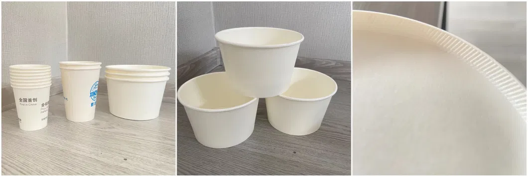 Factory Supply Disposable Takeaway Hot Food Paper Packaging Salad Bowl Kraft Paper Soup Cup Making Machine