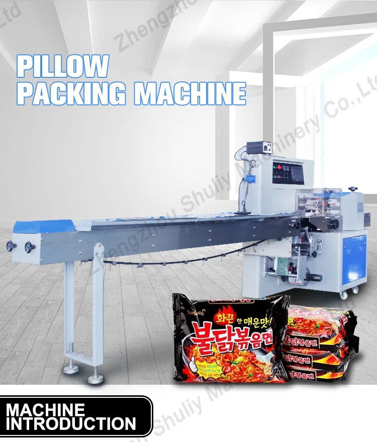 Hamburger Buns Crossiant Biscuit Noodles Packing Machine Pillow Type Packing Machine