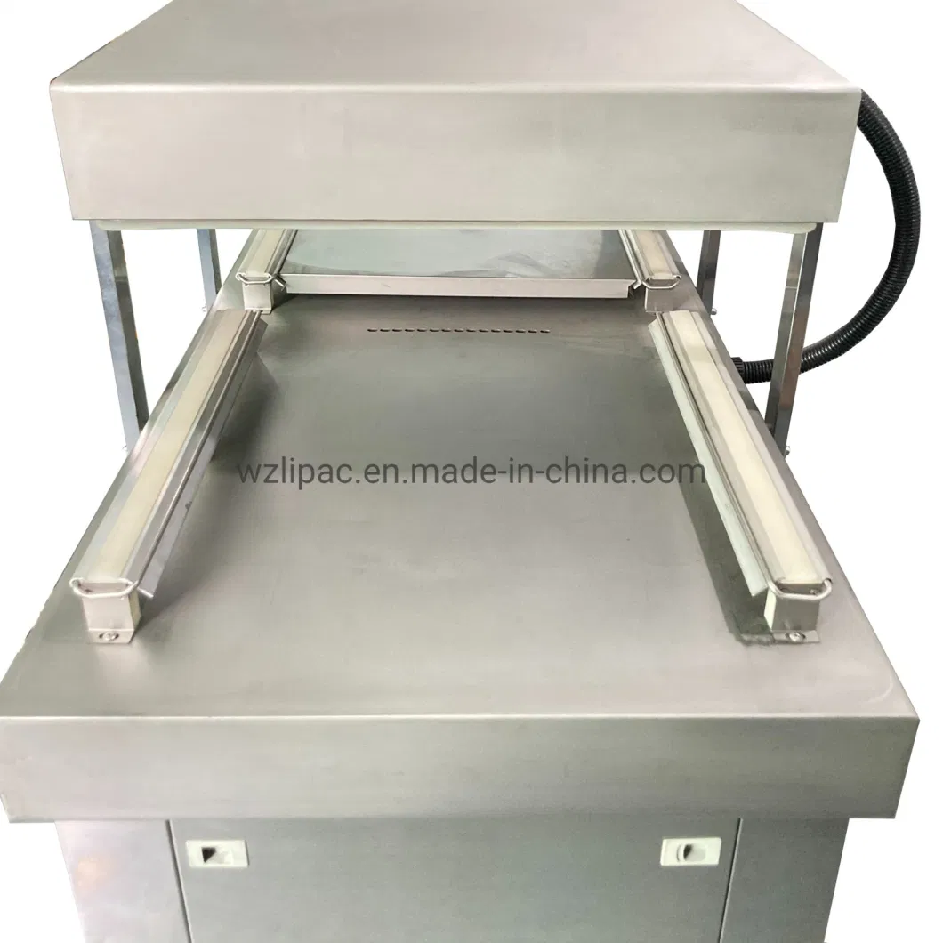 Automatic Double Chamber Food Tray Sealer Bulk Vacuum Packing Machine for Meat and Vegetable