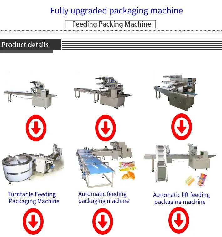 Packmate Fully Automatic Plastic Bag Food Tray Wrapper Packing Bread Bagging Horizontal Flow Wrapping Packing Machine