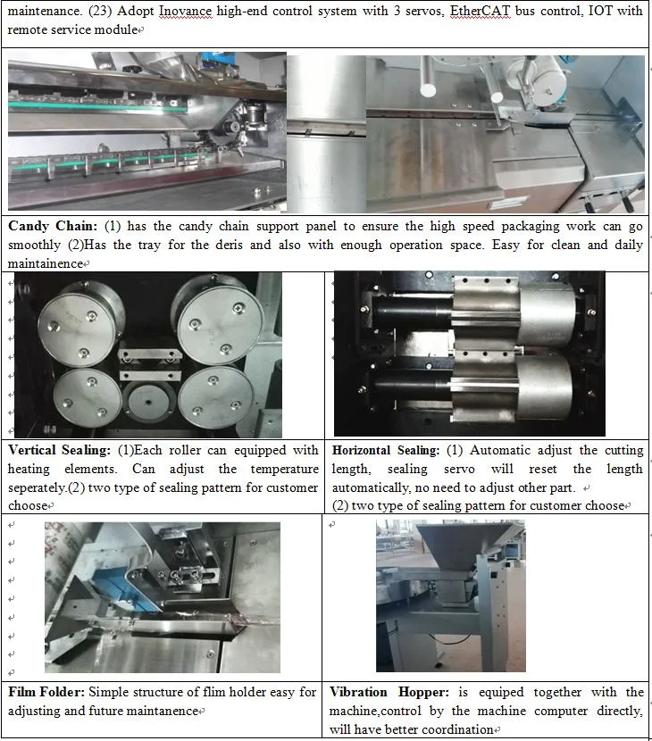 Fried Cookies Flow Wrapping Pillow Packing Automatic Three Servo Machine
