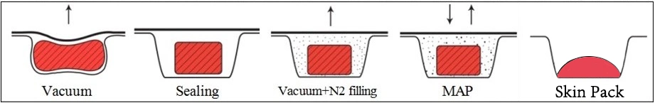 Stretch Film Vacuum Tray Packaging Machine for Food/Fruit/Vegetable/Meat/Mutton/Beef/Fish/Chicken/Juice/Soup