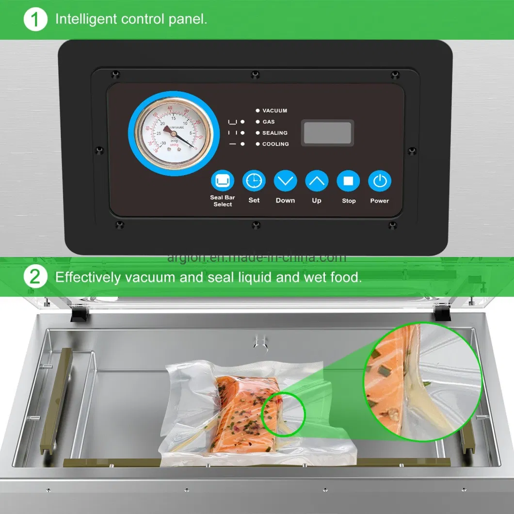 Restaurant Equipment Commercial Large Chamber Vacuum Packing Machine with 3PCS Seal Bar