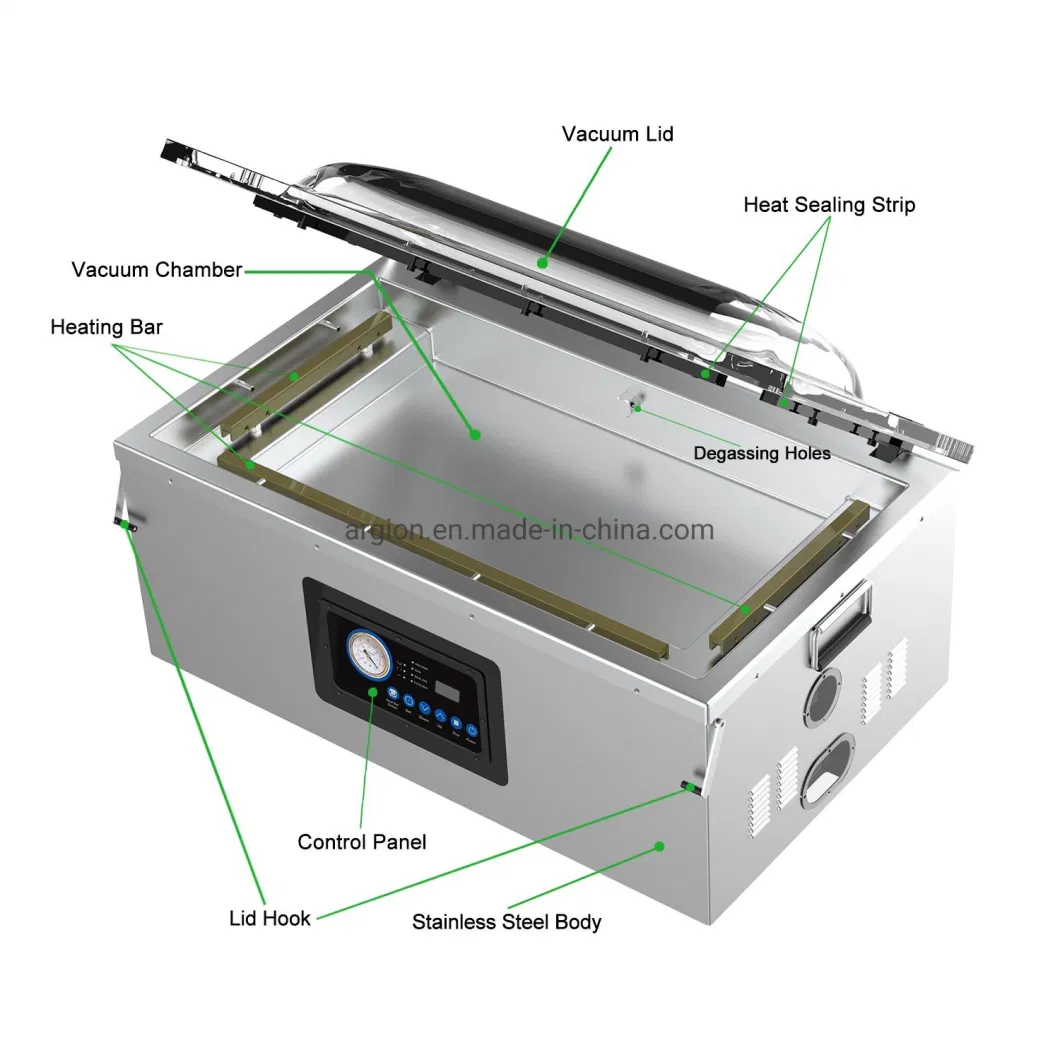 Restaurant Equipment Commercial Large Chamber Vacuum Packing Machine with 3PCS Seal Bar