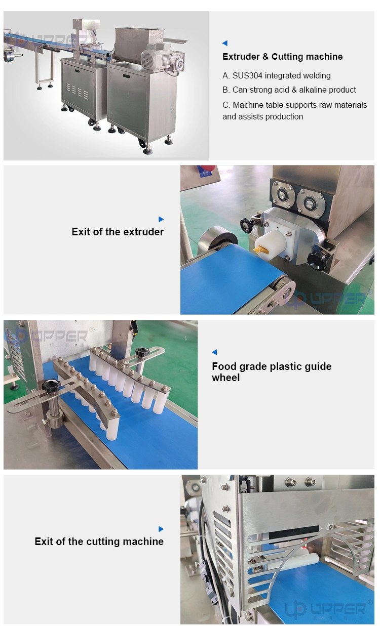 Extruder Packaging Machines Dough Candy Steamed Buns Pie Cake Biscuit Bread Fondant Snack Plastic Bagging Food Clay Pasta Flow Pillow Extruder Packing Machine