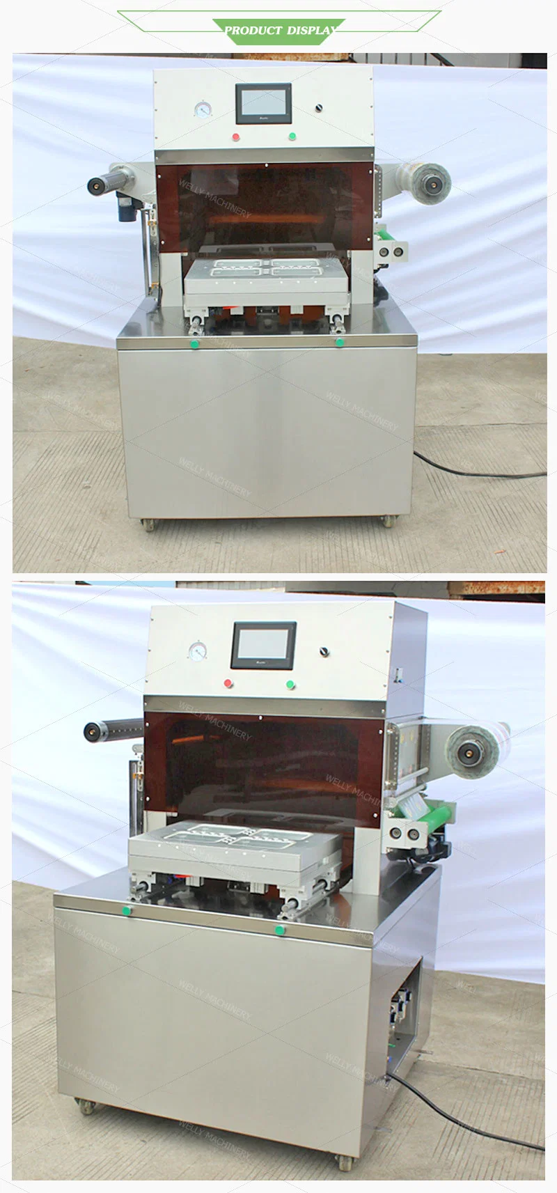 Stainless Steel Vacuum Skin Pack Machine Modified Atmosphere Packaging Tray Sealing Machine