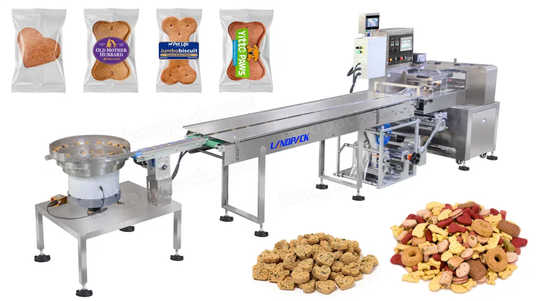 Fully Automatic Horizontal Wrapping Flow Pack Packing Machine Candy Beef Jerky Packaging Machine