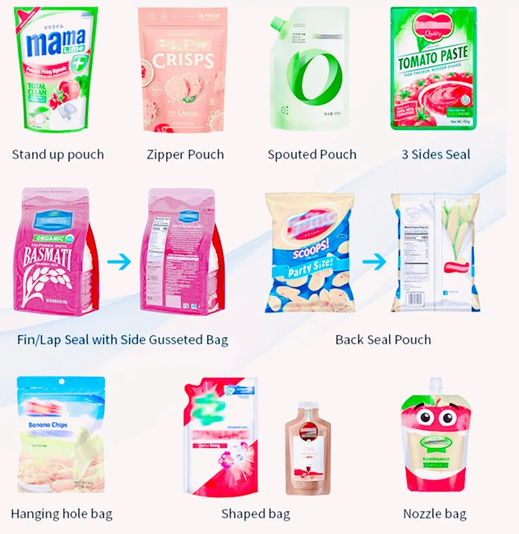 Special-Shaped Bag Premade Bag Jelly Snack Wrapping Filling Pack Sealing Wrap Shrink Packaging Vertical Liquid Water Auto Food Packing Machine