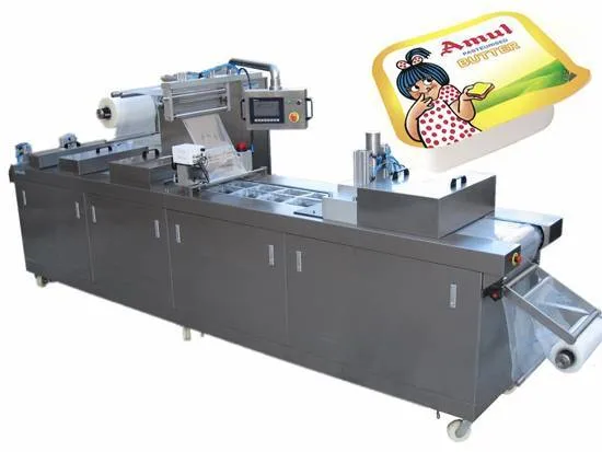 Food Cheese Meat Sausage Dates Automatic Thermoforming Vacuum Packaging Machine Rigid and Flexible Film with Map Gas Flush